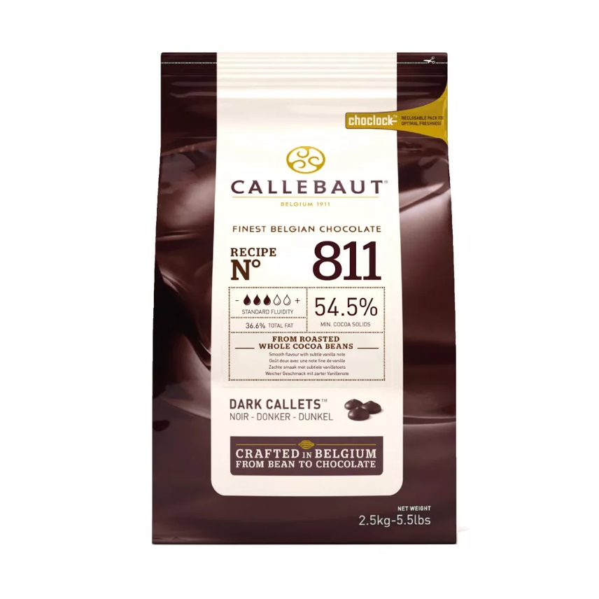 Шоколад черный 54,5%, таблетки, 2,5кг, Callebaut, Бельгия